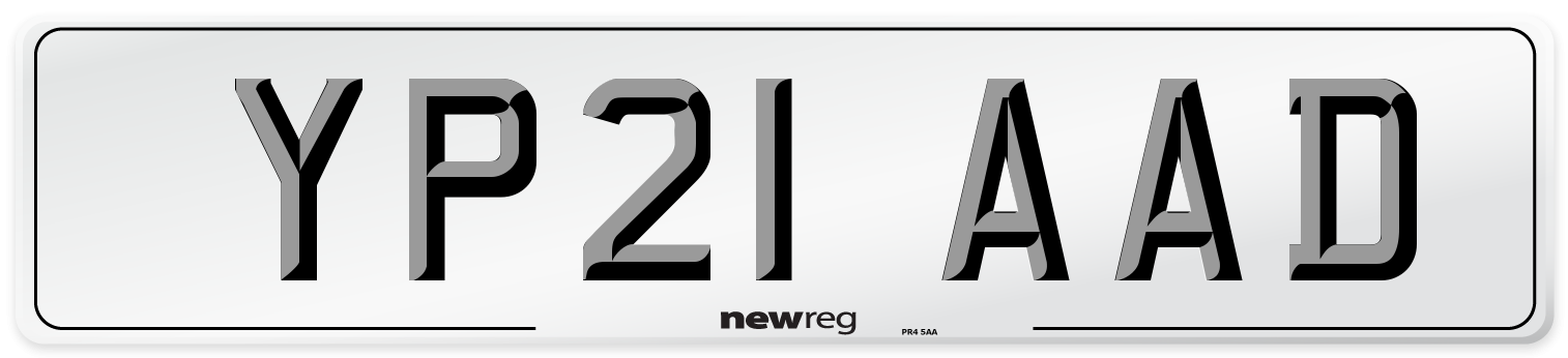 YP21 AAD Number Plate from New Reg